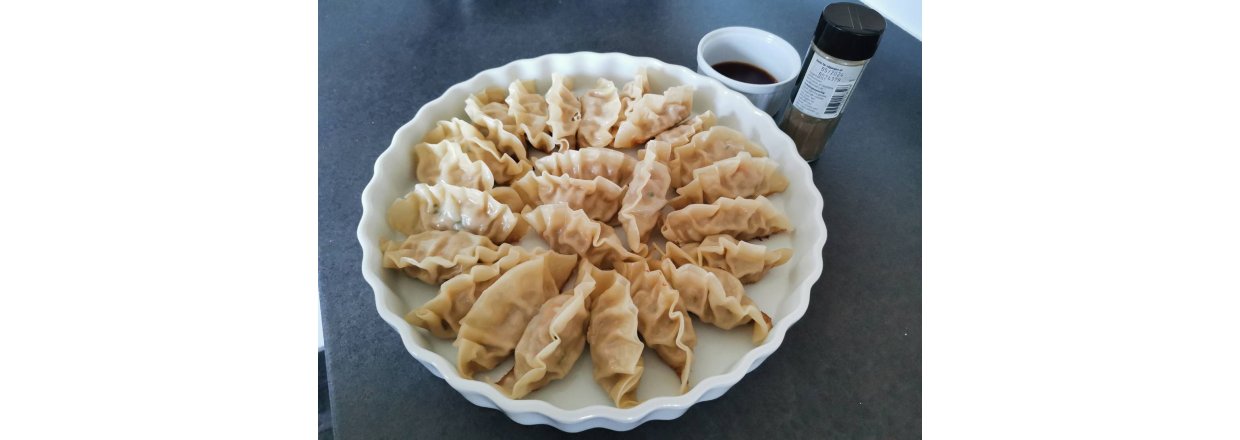 Hjemmelavet Krispende Stegte Svinekds Dumplings (Gyoza)